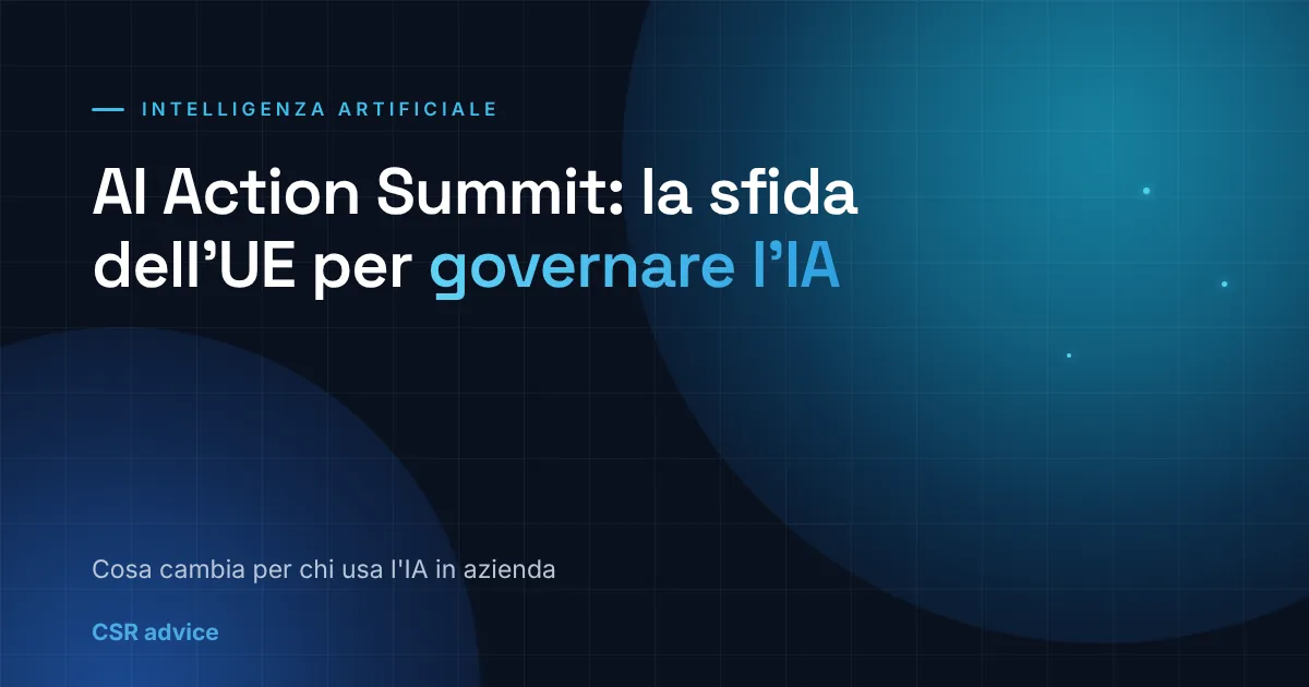 AI Action Summit 2025: la sfida UE per governare l'IA