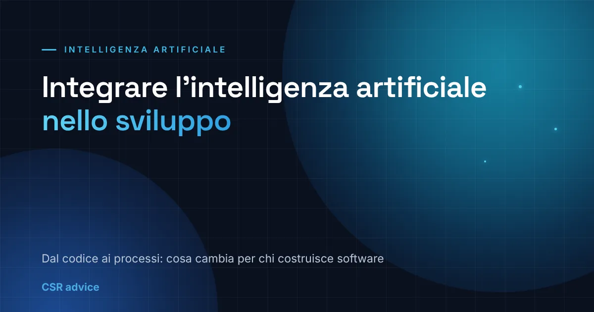 Integrazione dell'intelligenza artificiale nello sviluppo