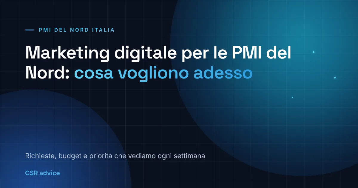 Marketing digitale PMI Nord Italia: cosa vogliono adesso