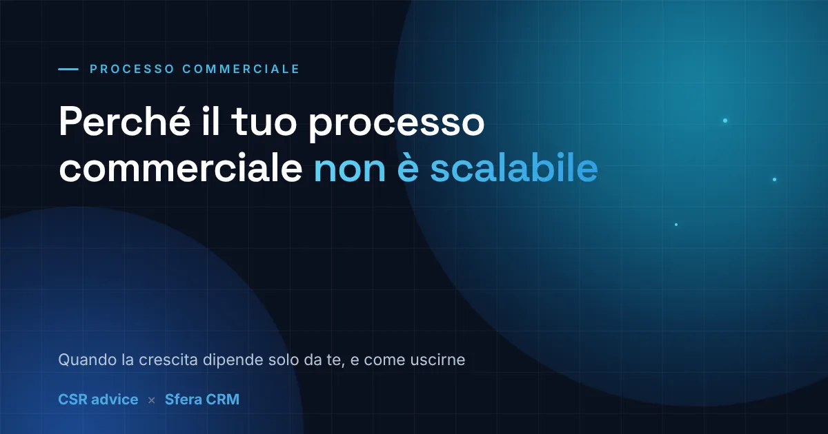 Perché il tuo processo commerciale non è scalabile