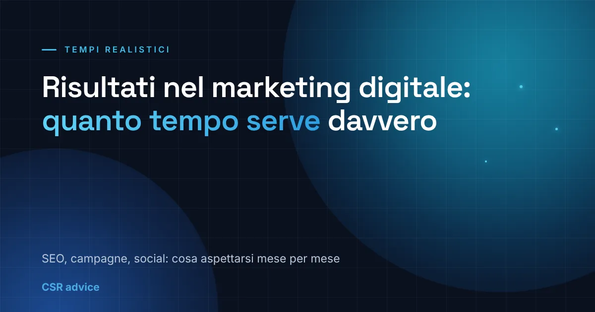 Risultati nel marketing digitale: quanto tempo serve davvero